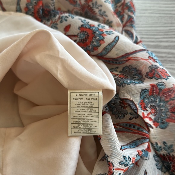 NEW NWT BB Dakota Allisa Floral Halter Trapeze Swing Mini Dress Cream Red Size S - Picture 15 of 15